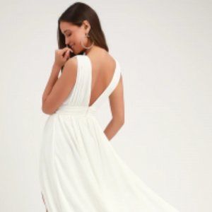Lulu's Heavenly Hues White Dress Small